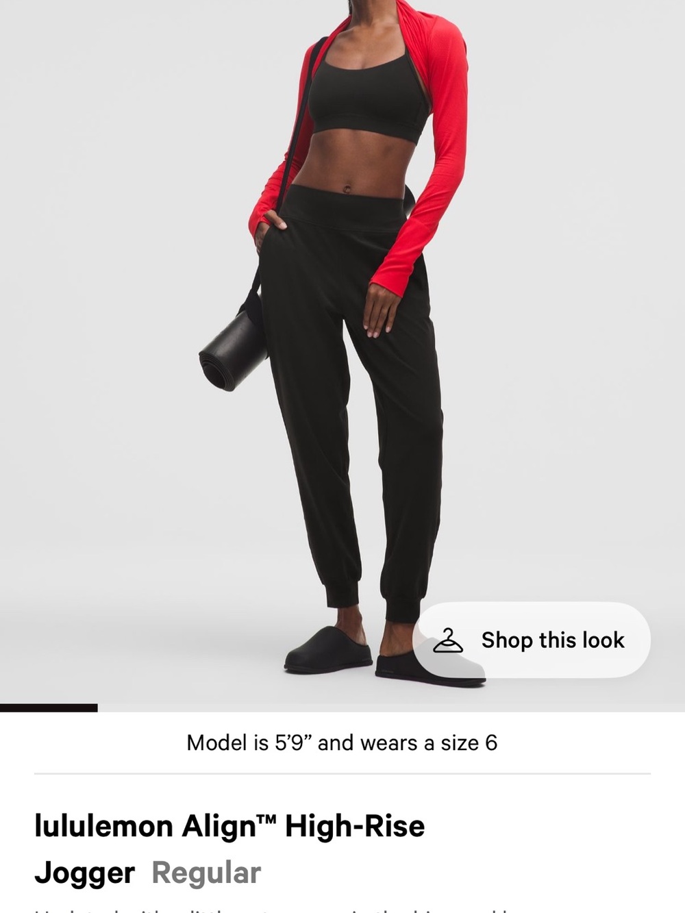 lululemon athletica Black High-Rise Track Jogger